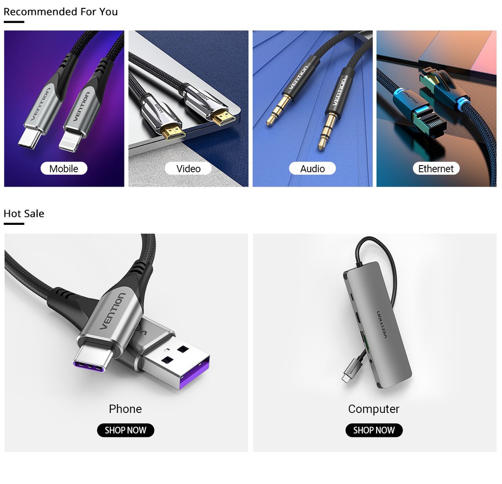 Vention Official Store, Online Shop | Shopee Singapore