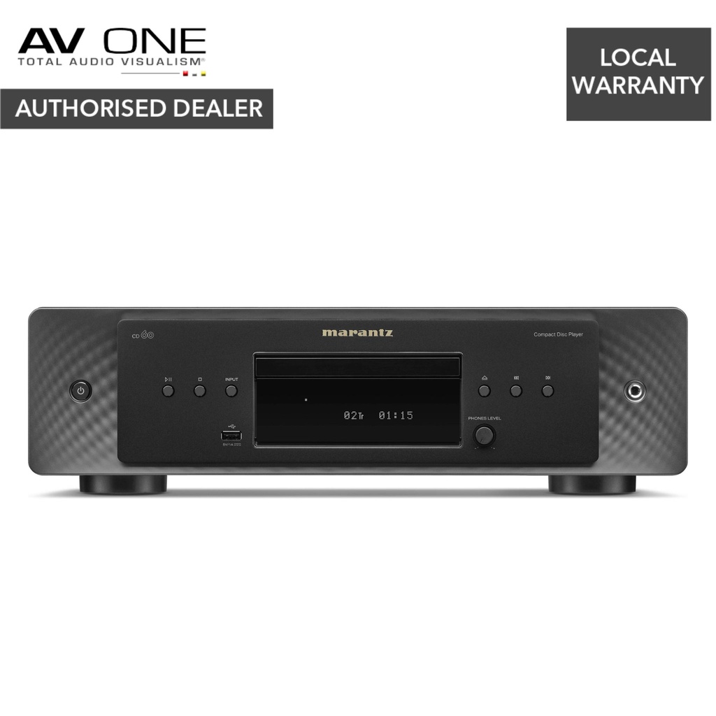 Marantz CD 60 CD Player with HiRes Audio Support via USB AV One