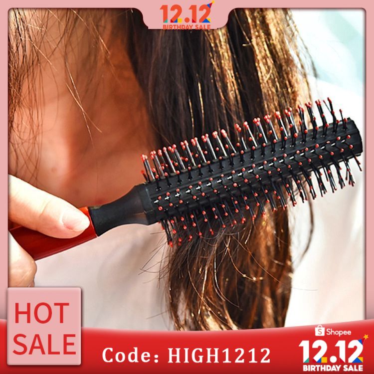 Ready Stock】 Bristle Radial Curling Hair Comb Brush Hairdressing Hairbrush  Hair Styling | Shopee Singapore