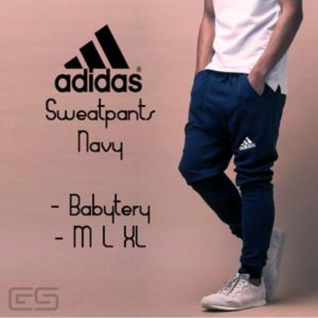 adidas navy sweatpants