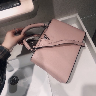 LV Louis Vuitton Taurillon Pink Handbag Women&#39;s Crossbody Bag LV Handbag Side Backpack Litchi ...