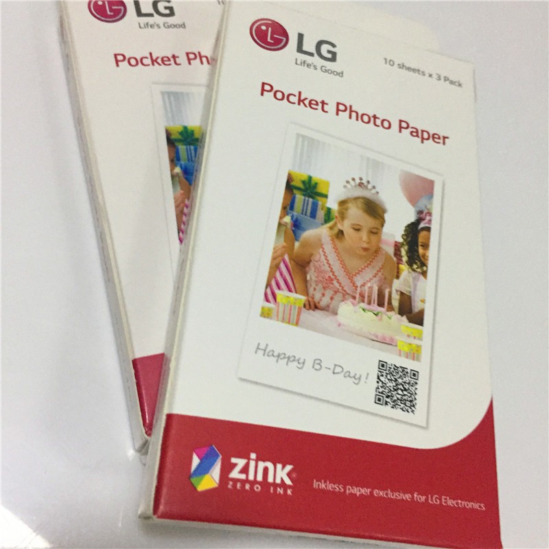 60 sheets PD261 PD221 PD251 PD269 LG Pocket Photo PoPo Zink Photo sticker paper 