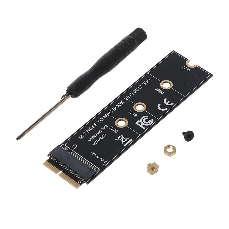 Pc M 2 Pcie Nvme Ssd Adapter Converter Card For Apple Mac Air Pro 13 16 Ssd Accessories Kit Shopee Singapore