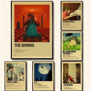 Vintage Classic Movie TV Show E.T/Pulp Fiction/The shining/Friends Retro Posters Modern Art Poster For Room/Bar Decor