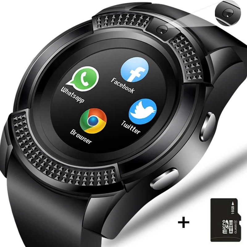 V8 Smartwatch TF SIM Bluetooth Pedometer Camera 2G Color Display Wrist