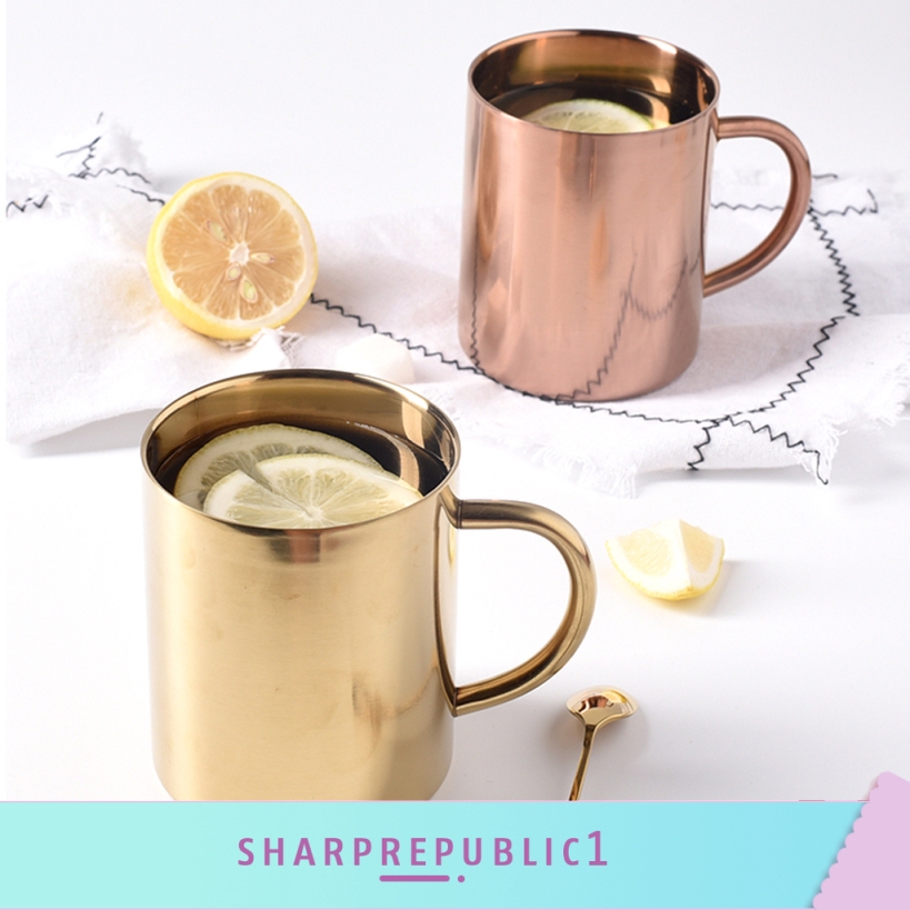 Stainless Steel Double Wall Insulated Cup Water Coffee Mug 400ml Rose Gold Shopee Singapore