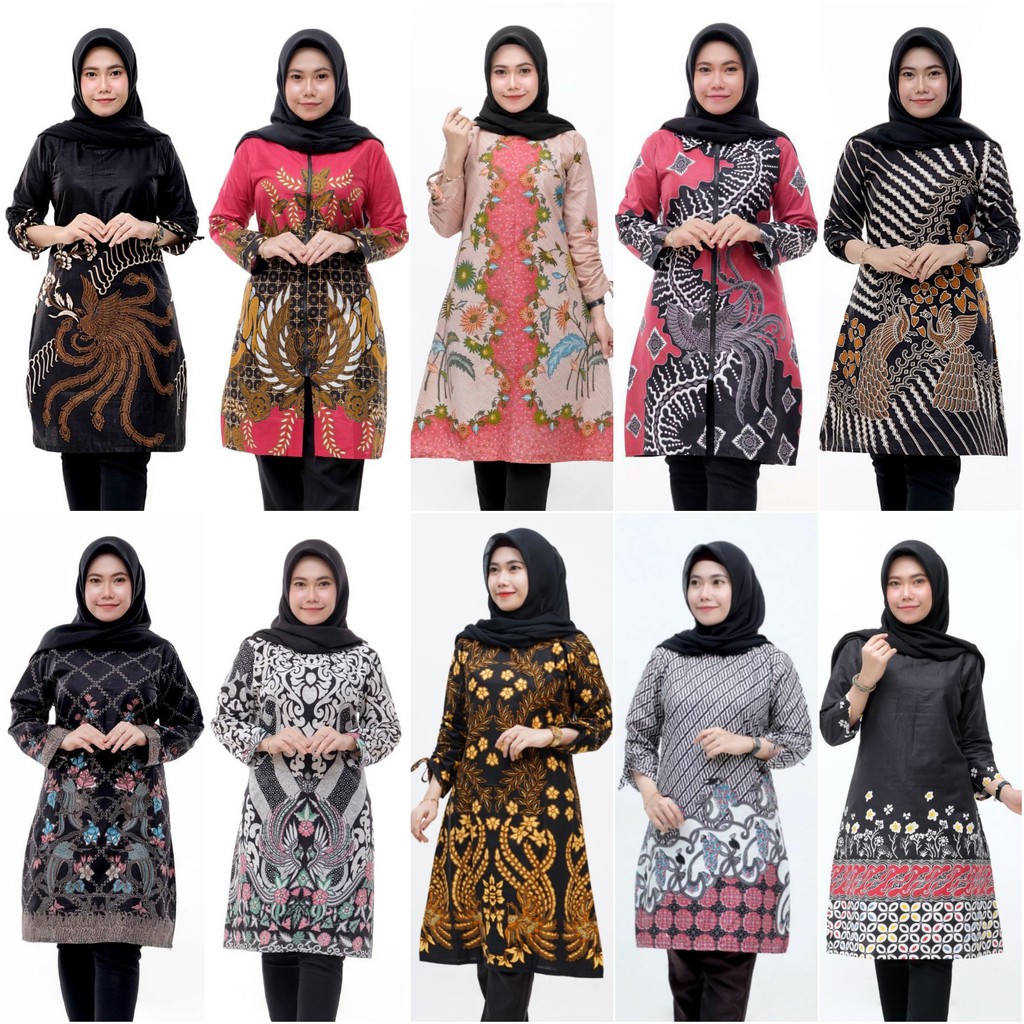 EMHABATIK | Jumbo Tunik batik Wanita emhabatik Seragam terlaris