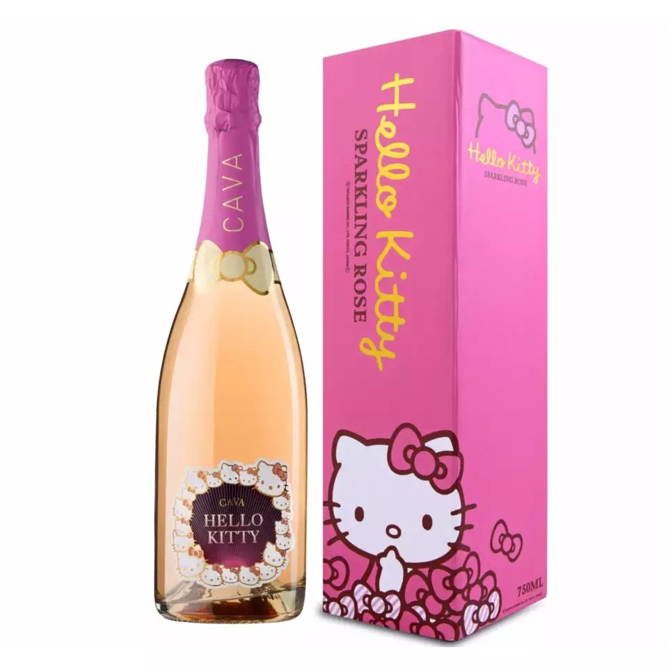  Hello  Kitty  Sparkling Rose  CAVA with box Shopee Singapore