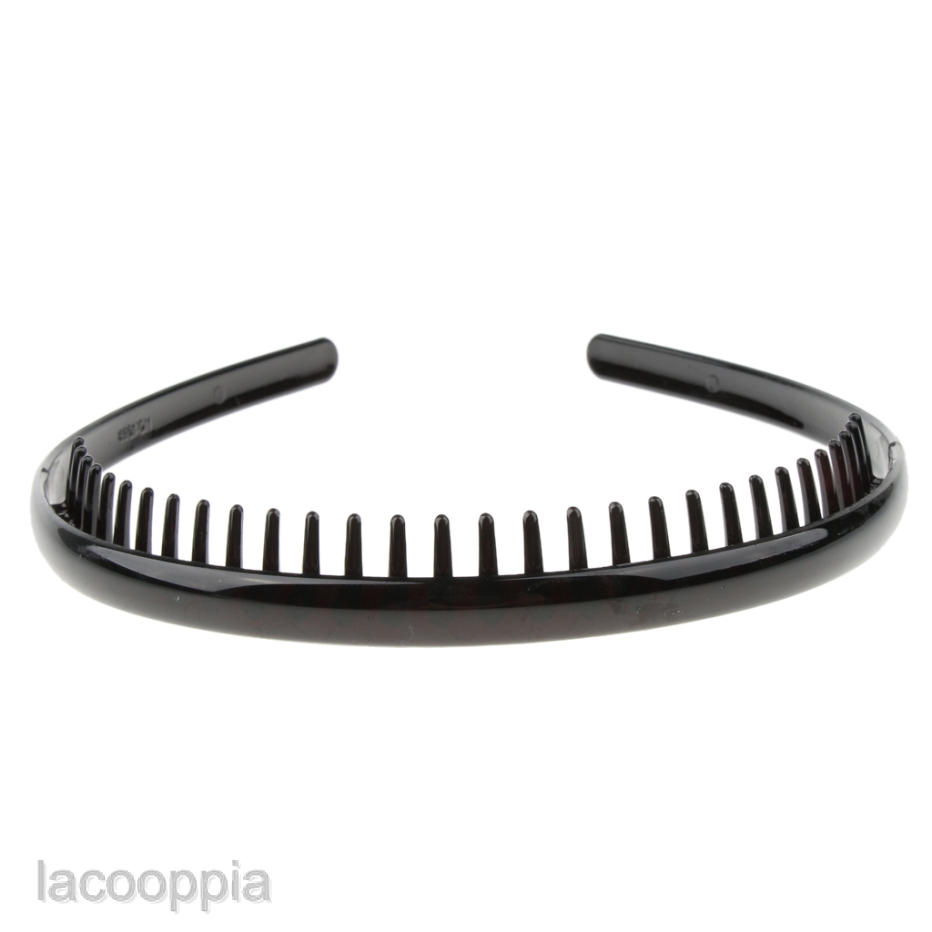 Men Toothed Sports Football Soccer Headband Hair Band Black Coffee