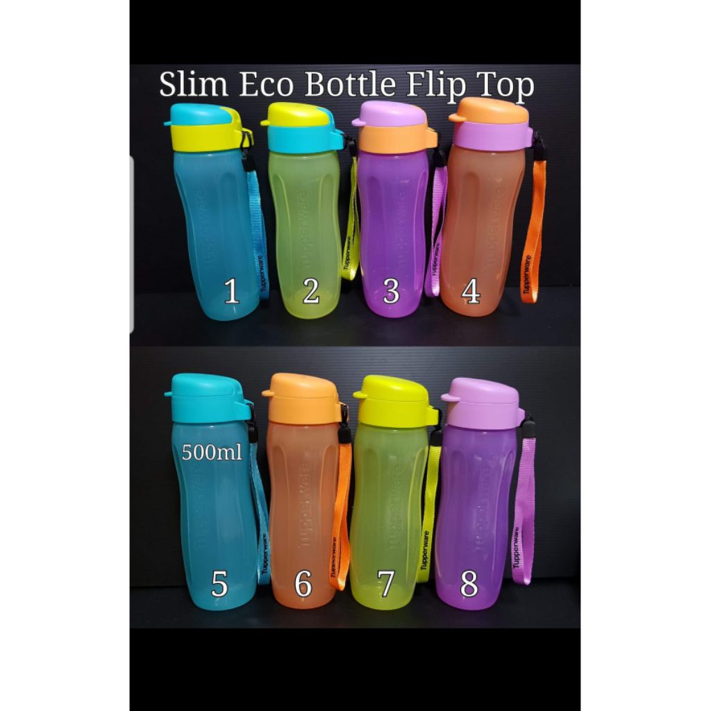 Tupperware Slim Eco Bottle 500ml Flip Top Shopee Singapore 3353