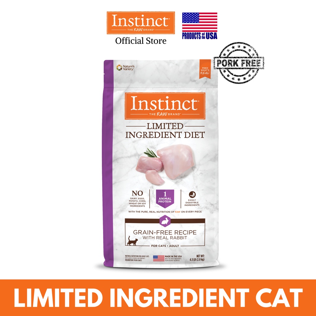 Instinct Limited Ingredient Diet Rabbit Dry Cat Food, 4.5lb Shopee