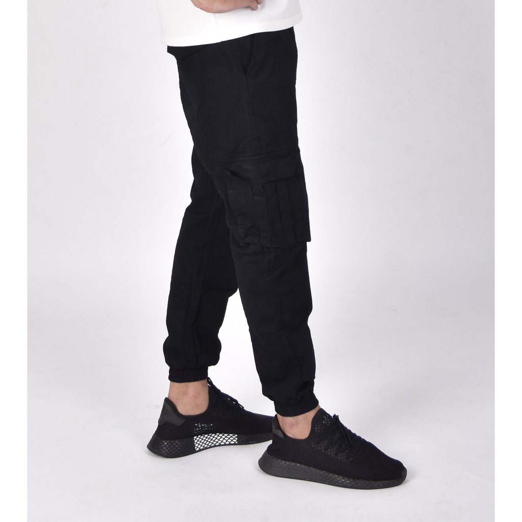 drop skinny black jogger pants