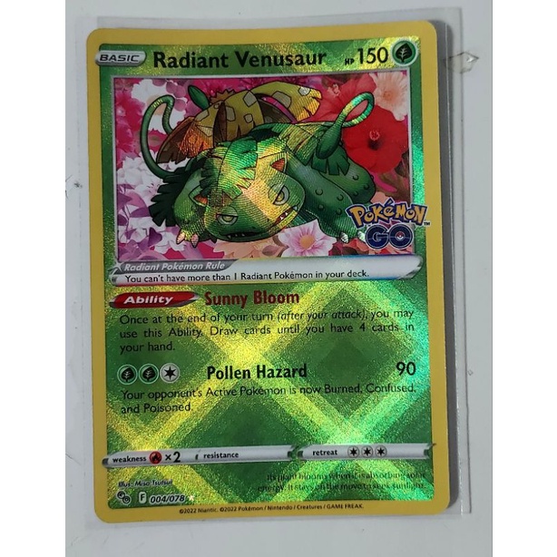Pokemon GO radiant venusaur card Shopee Singapore