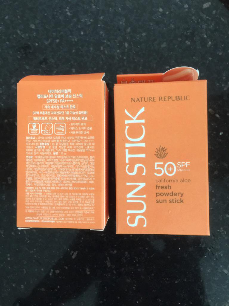 Nature Republic California Aloe Fresh Powdery Sun Stick Spf50 Pa 22g Sun Care Shipping From Korea Shopee Singapore