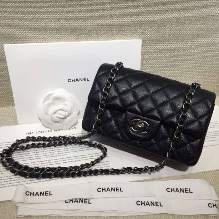 Chanel Classic Small Incense 2 55 Chanel Coco 20cm Classic Black Lilac Pattern Ancient Silver Chain A69900 Shopee Singapore