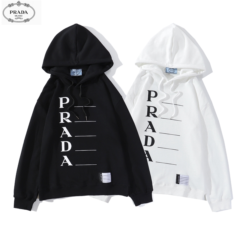 prada white hoodie