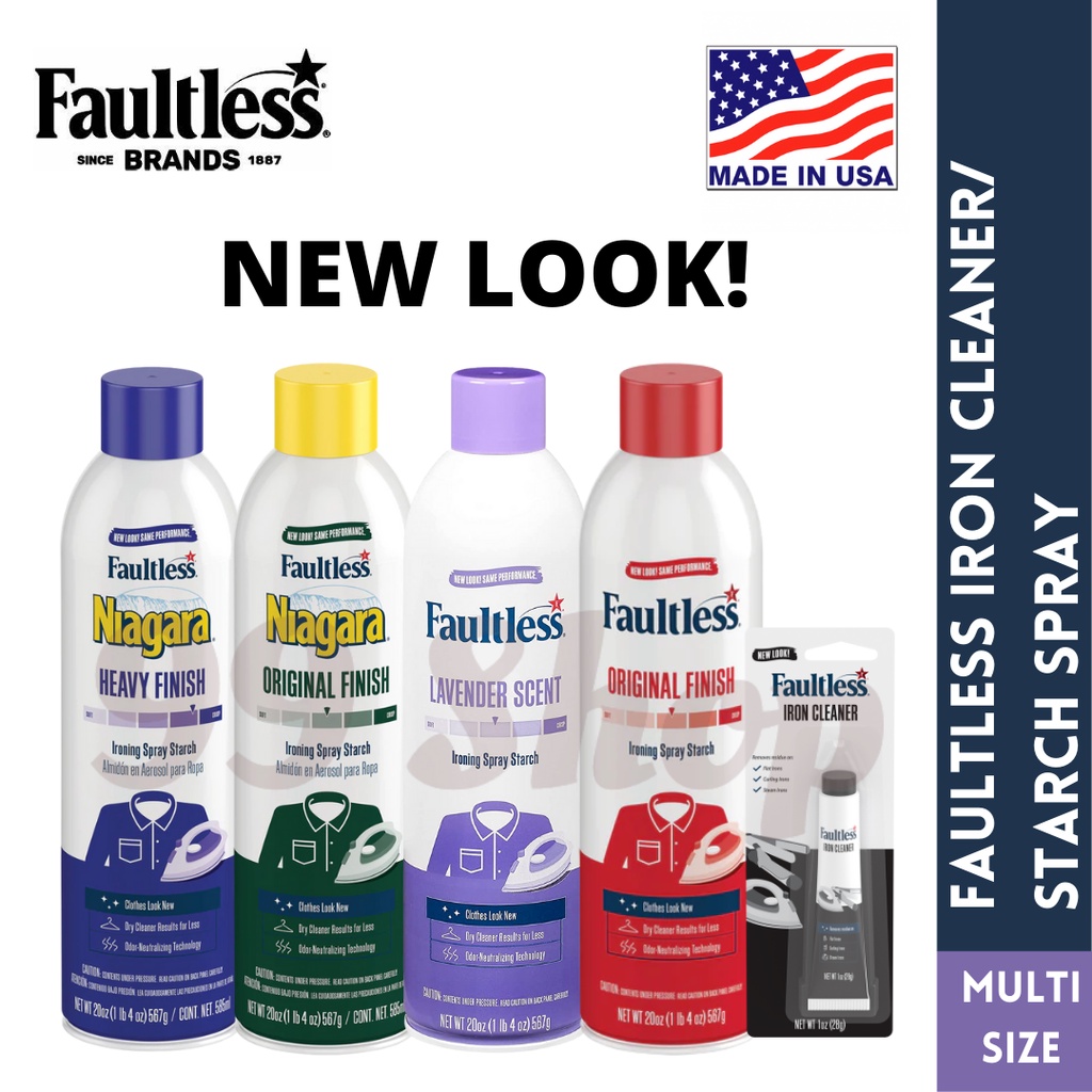 Faultless Niagara USA Authentic Hot Iron Cleaner /Ironing Starch Spray