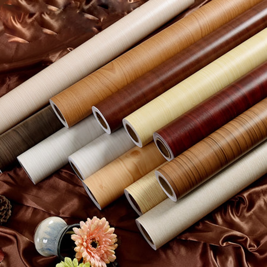 10m X 60cm Vinyl Decorative Wallpaper Self Adhesive Wood Grain for