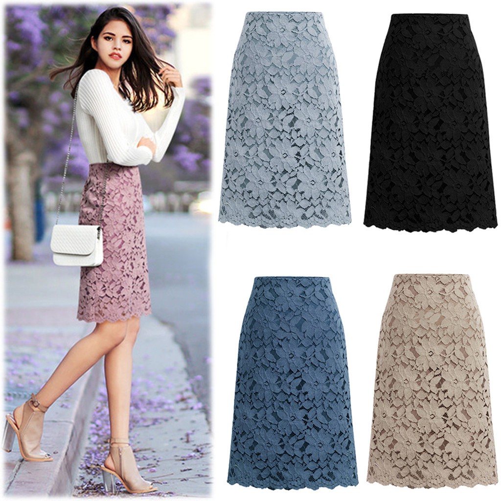 plus size lace skirt