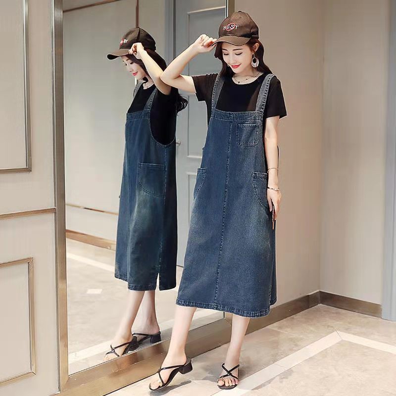 denim loose jumpsuit