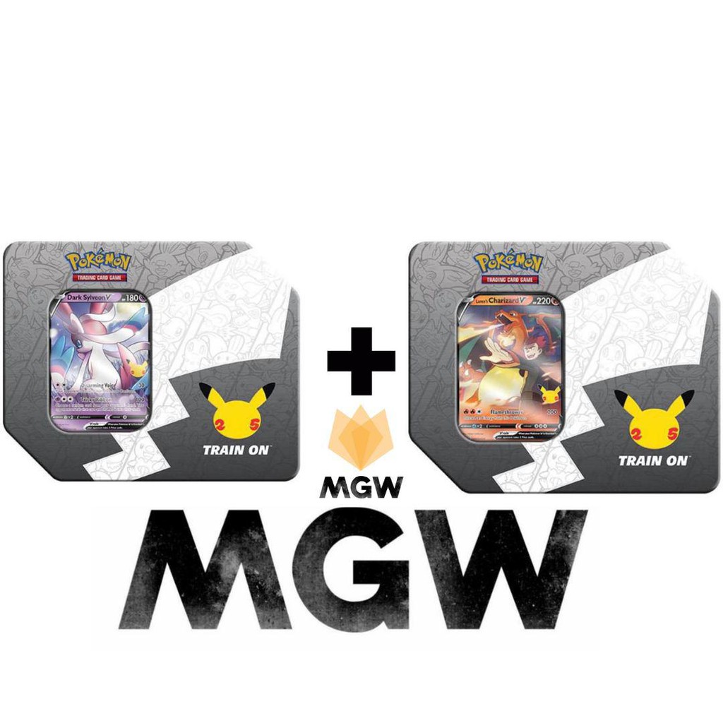 Pokemon TCG 25th Celebrations Tin Set of 2 Tins Dark Sylveon + Lance's  Charizard Factory Sealed Pre-Order Ships 22th Oct | Shopee Singapore