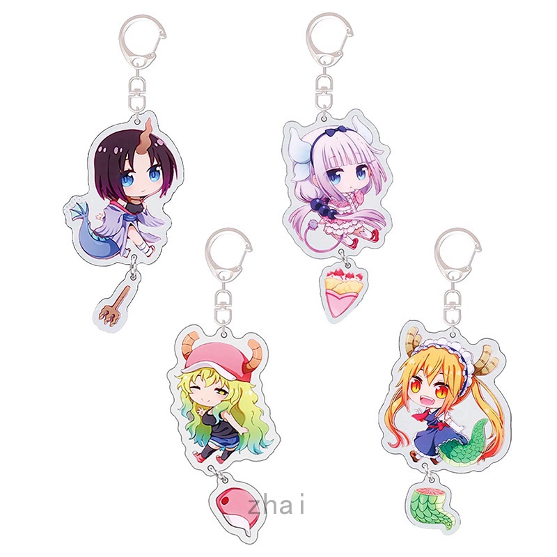 Zhai 1 Pcs Anime Kobayashi San Chi No Maid Dragon Keychain Miss