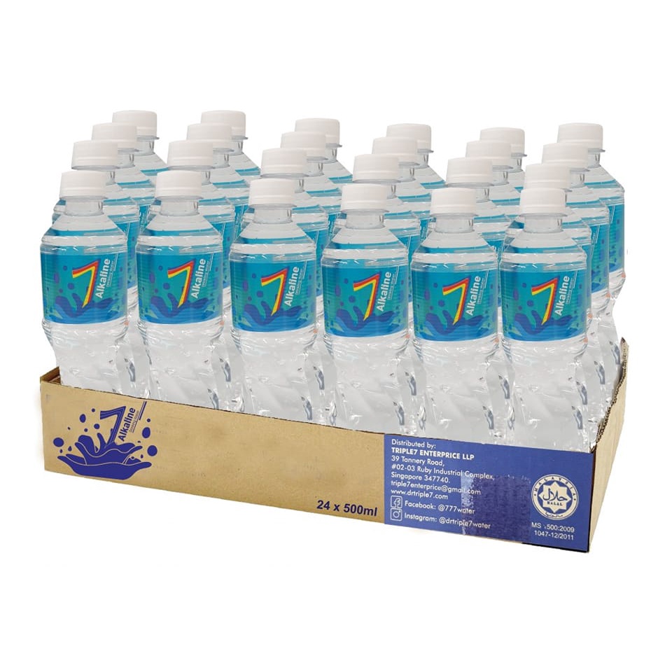 TRIPLE 7 Alkaline Water Drink (500ML x 24 bottles) | Shopee Singapore