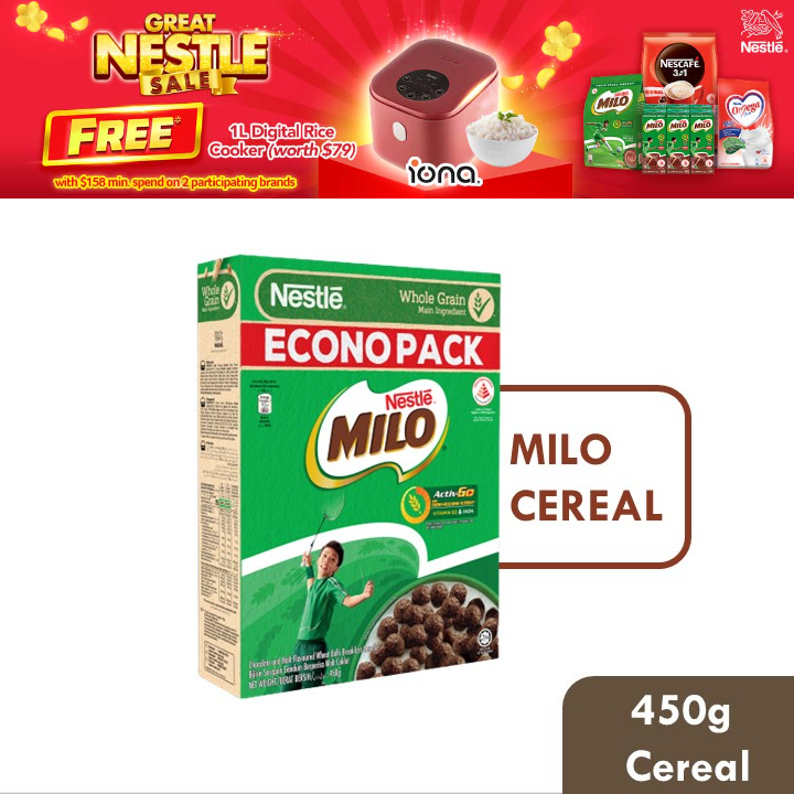 Nestle Milo Cereal Econo Pack 450g Shopee Singapore 6842