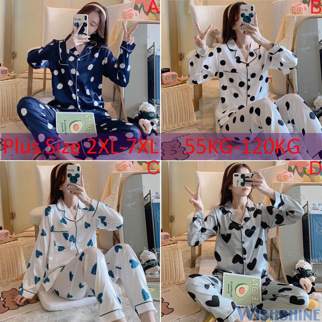 New Fashion Plus  Size  2XL 7XL Women Baju  Tidur  Comfortable 