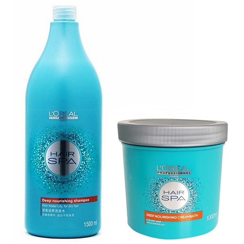 LOREAL SET Hair Spa Shampoo 1500ml & Hair Spa Treatment 1000ml | Shopee  Singapore