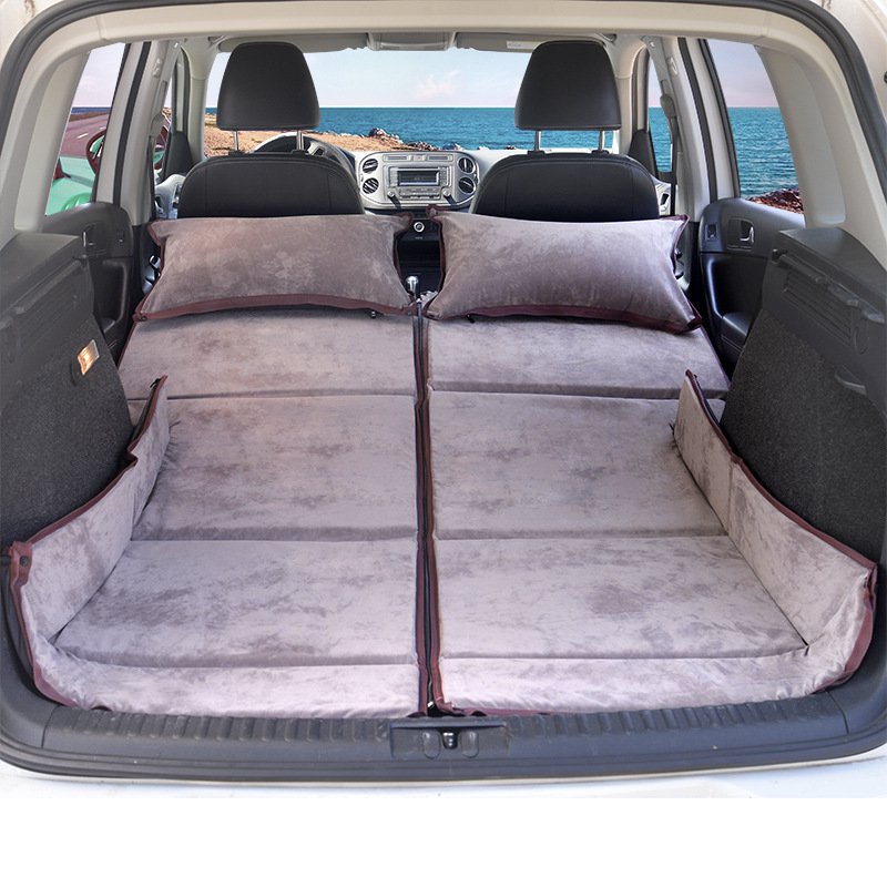 Suede Truck Mounted Non Inflatable Folding Mattress Suv Trunk Special Traveling Bed Car Rear Row