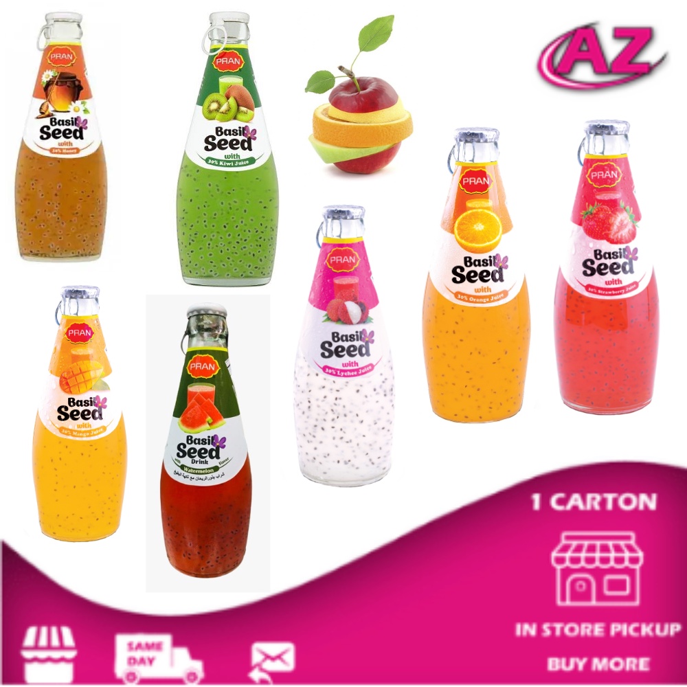 Pran Basil Seed Drink With Mango Lychee Strawberry Watermelon