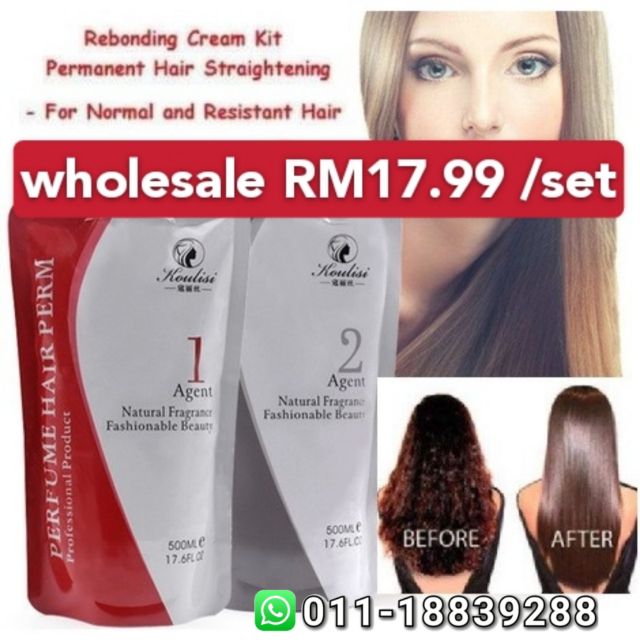 Hair Rebonding Cream Ubat Krim Lurus Rambut - Rebonding 