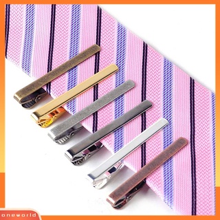 Image of OneWorld@ Fashion Men Metal Simple Necktie Tie Bar Clip Clasp Pin