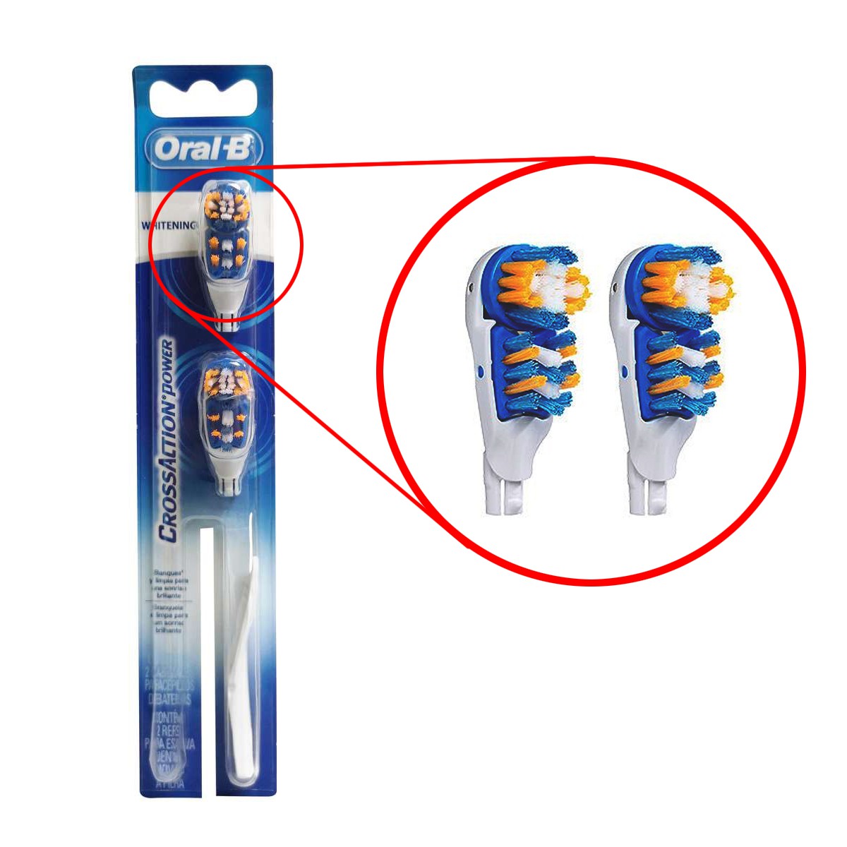 oral b cross action battery powered toothbrush replacement heads