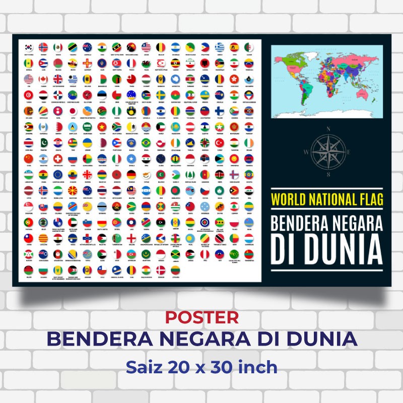 Shop Malaysia Country Flag Poster In World Without Flag I5ra3l Class School Intelligence Shopee Singapore