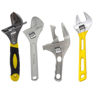 Adjustable Spanner Wrench Set 8/10/12in Soft Grip Wide Jaw Plumber DIY Fute