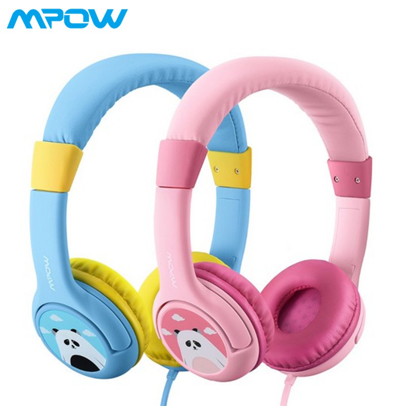 Mpow CH1 Kids Hearing Protection Headphones Wired Cute Panda 85dB Volume Limited Headset With