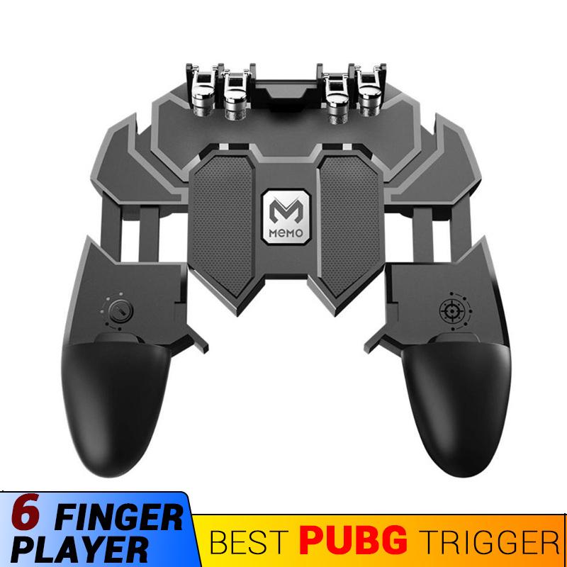 [Ready Stock] AK66 Six Finger Mobile Game Controller Button Joystick Gamepad Trigger for PUBG