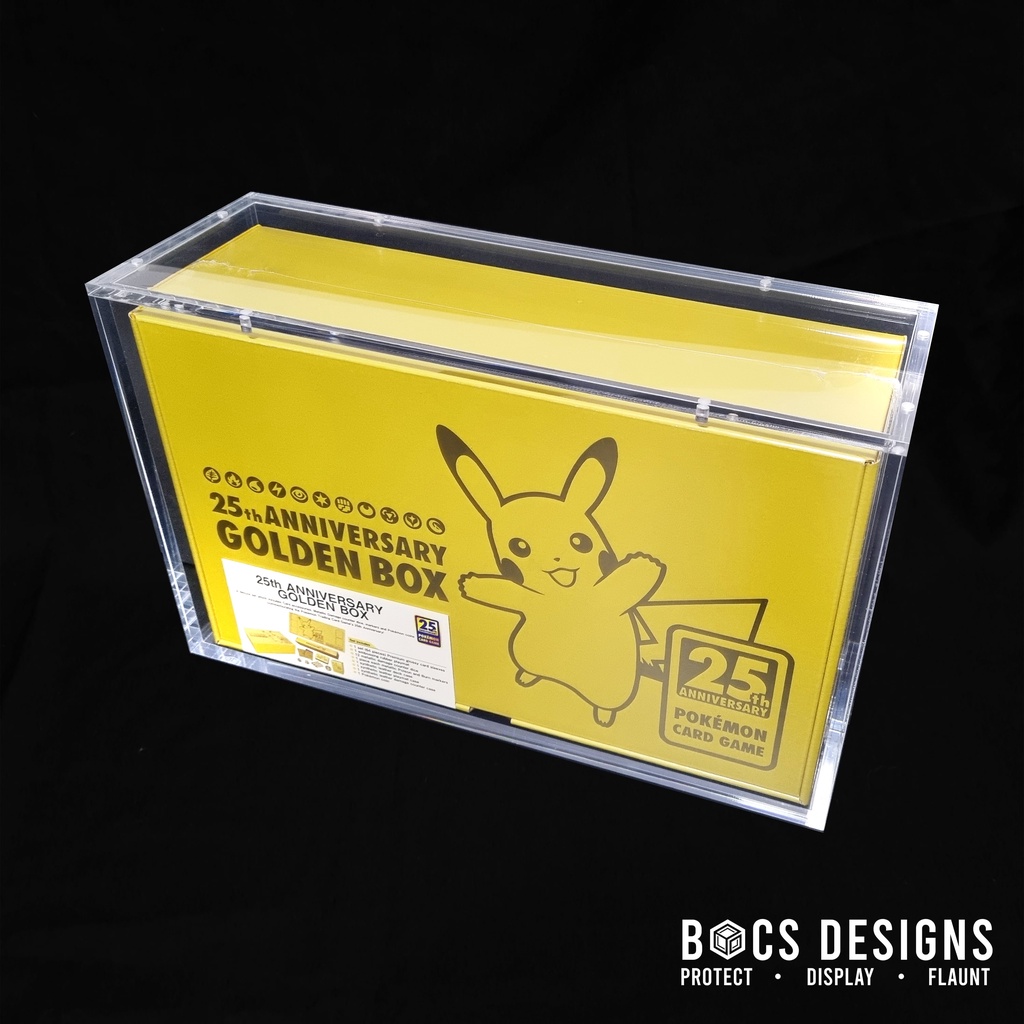 Pokemon 25th Anniversary Gold Box (English/Japanese/Chinese) Non UV Acrylic Display Trading Card Game PKM TCG Shopee Singapore Pokemon 25th Anniversary Gold Box (English/Japanese/Chinese) Non UV Acrylic Display Trading Card Game PKM TCG Shopee Singapore