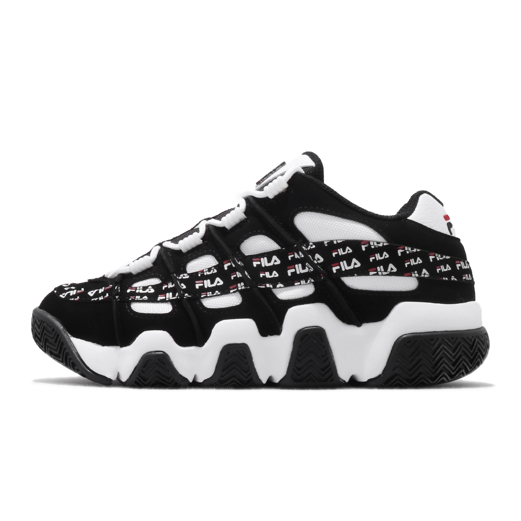 fila black and white shoes