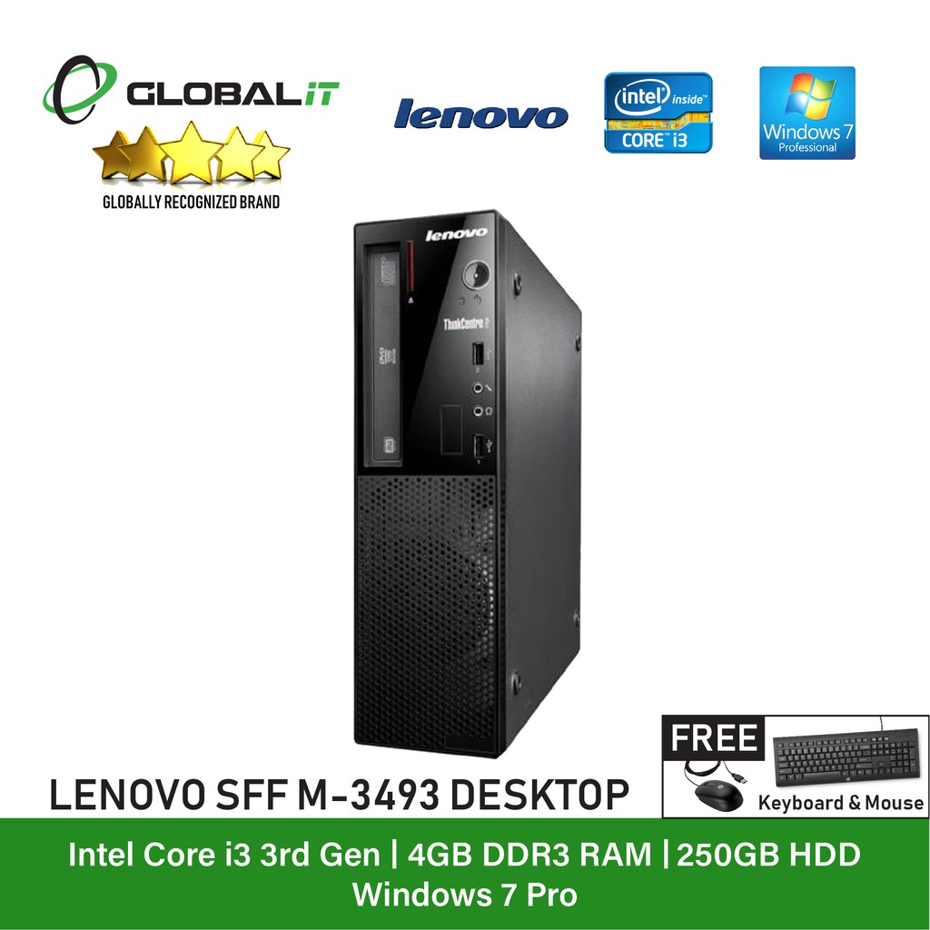 Refurbished Desktop Lenovo Thinkcentre Edge 72 Type 3493 Sff Intel Core I3 Shopee Singapore