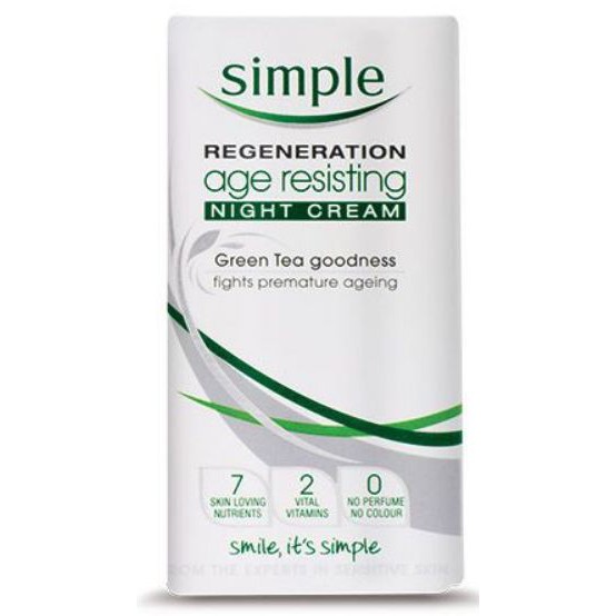 simple night cream age resisting