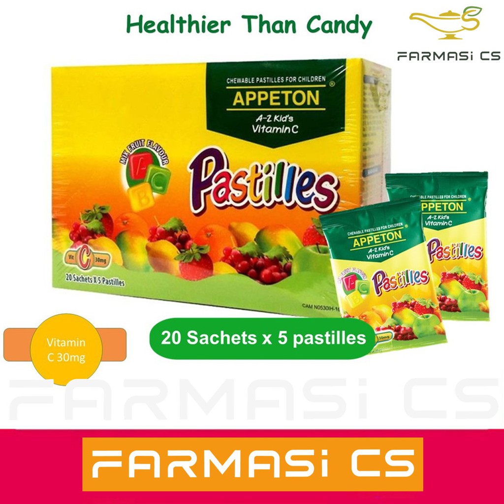 Appeton AZ Kid's Vitamin C Pastilles 20 sachets x 5 Pastilles EXP05/