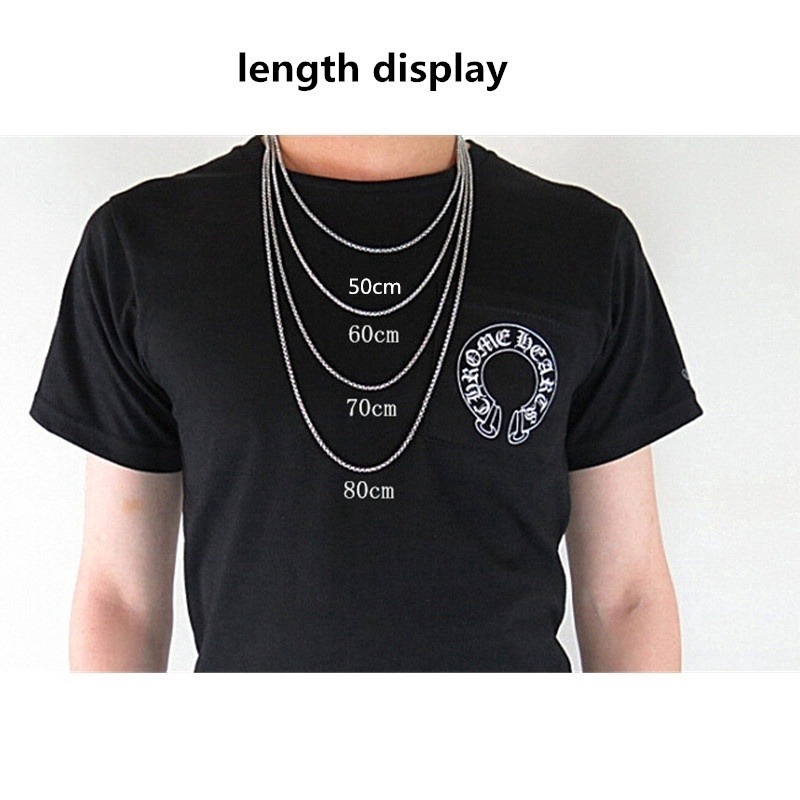 Brand New Simple Style Stainless Steel Chain 50cm 70cm Necklace For Pendant Not Including Pendant Or Ring Shopee Singapore