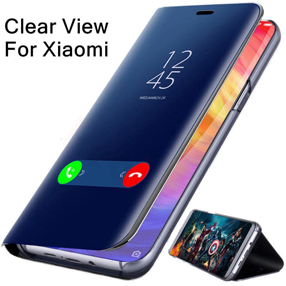 Xiaomi redmi note 9s Luxury Smart Mirror Flip Case For Redmi note 9 pro
