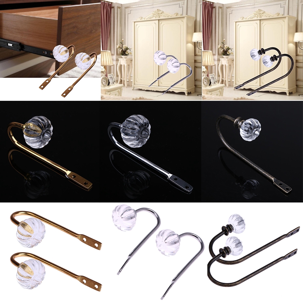 1Pair Modern Crystal Glass Curtain Holdback Wall Tie Back Hooks Hanger Holder
