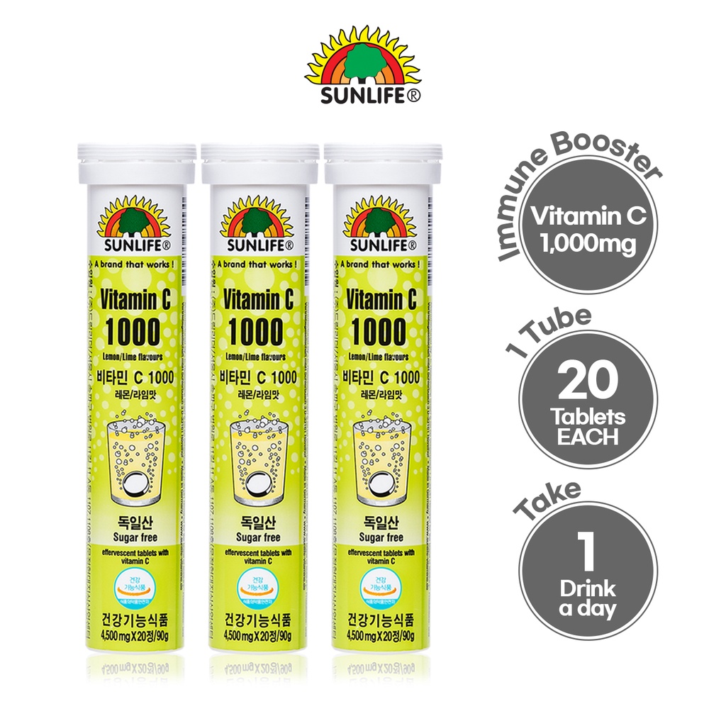 [Immune booster] Vitamin C 1000 Lemon & Lime flavor 20 tablets (SUNLIFE