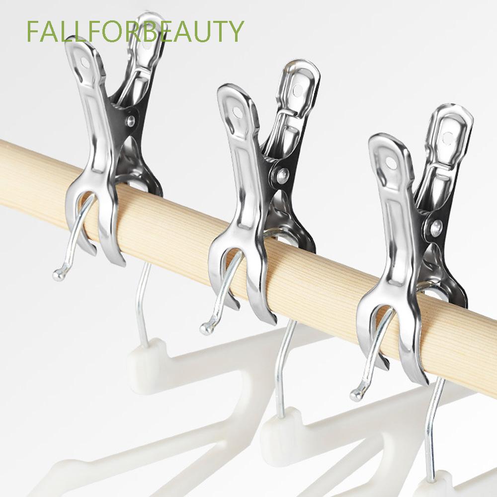 FALLFORBEAUTY Metal Clothes Pegs Stainless Steel Sealing Clip Clothes