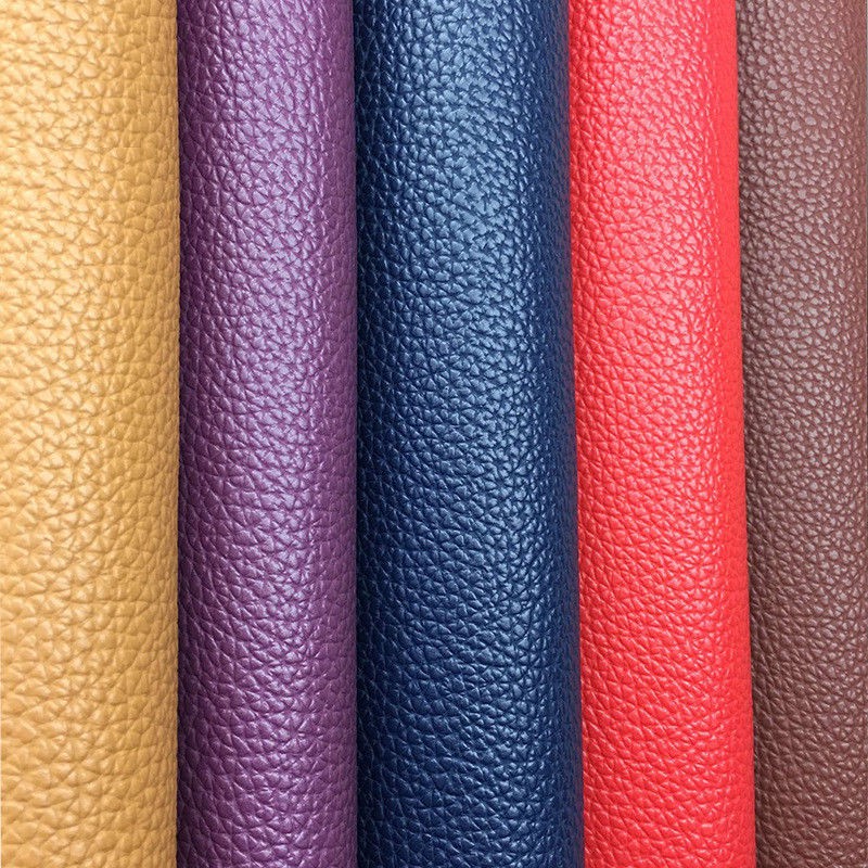 A5 A4 Sheets Litchi Faux PU Leather Fabric Sheets Laser Fabric For